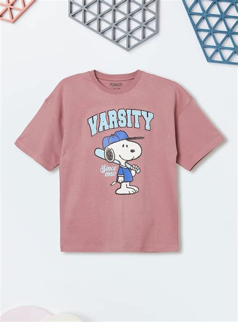 Buy Boys Peanuts Snoopy Print T-shirt Online at just Rs. 549.0 ...
