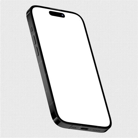 Isometric style photo of black smartphone similar to iphone without ...