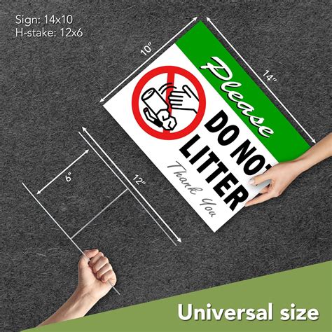 DIMARONGTON 2 PC Please Do Not Litter Sign, 14x10 DS Coroplast India | Ubuy