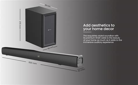 Portronics Pure Sound 101 Soundbar with Wired Woofer 120W 2.1 Channel ...