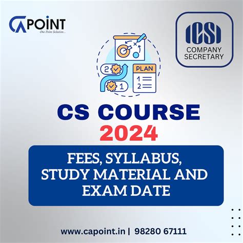 CS Course 2024: Fees, Syllabus, Study Material and Exam Date – CA Point