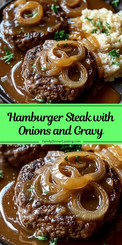 Hamburger Steak with Onions and Gravy | Family Dinner Cooking