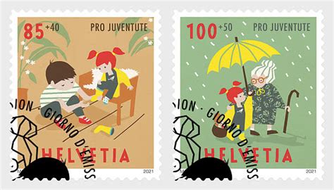 Pro Juventute Switzerland 2021– Children Assume Responsibility – Stamp ...