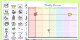 Weekly Timetable Template