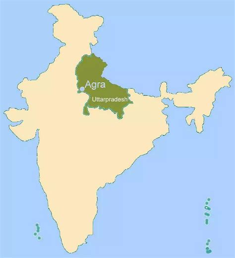 Map of Agra - Merithotel.in