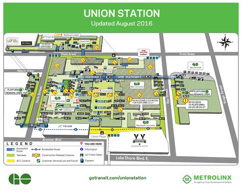 Toronto Union map - Map of Toronto Union (Canada)
