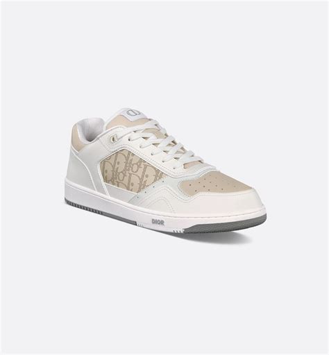B27 Uptown Low-Top Sneaker White and Beige Smooth Calfskin with Beige ...