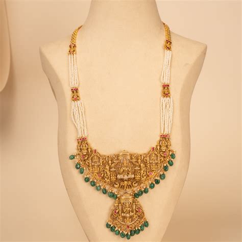 Luxury Bridal Haram 925 Silver Gold Plated Intricate Designs