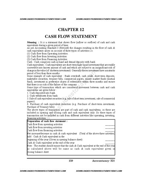 Image result for Project File On Cash Flow Statement Class 12