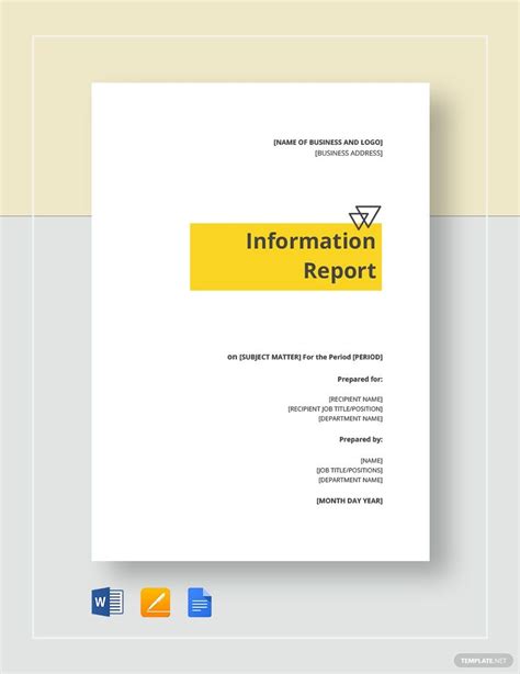 Information Report Template in Google Docs, Pages, Word - Download | Template.net
