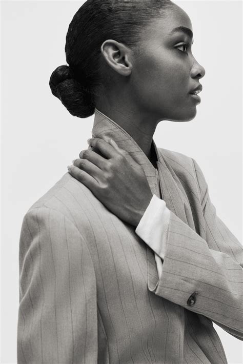 Single-breasted blazer - Beige/Pinstriped - Ladies | H&M IN