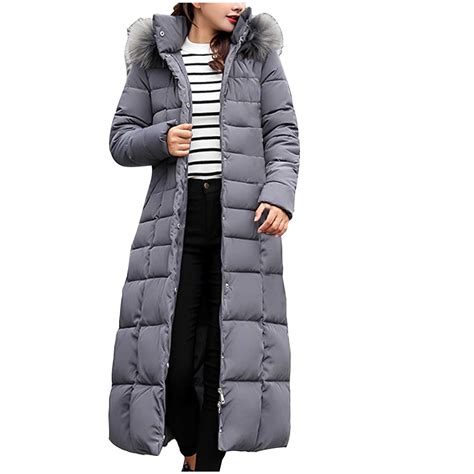Women's Maxi Puffer Jacket - Heavyweight Insulated Long Winter Coat ...