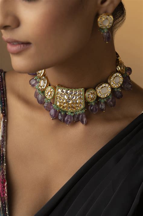 Rihani Kundan Necklace Set – Paisley Pop Shop