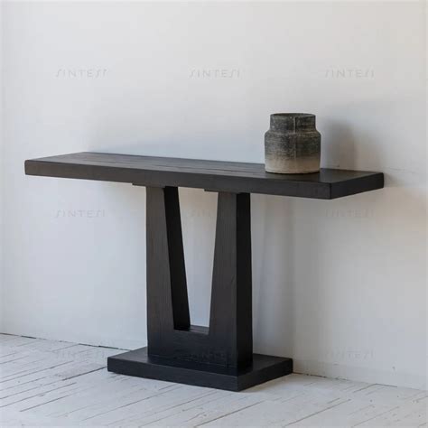 ADOUER WOOD Japandi Console Luxury Wood Decor Side Tables Living Room ...