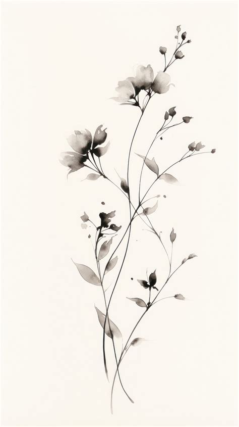 Plant pattern drawing flower. | Premium Photo Illustration - rawpixel