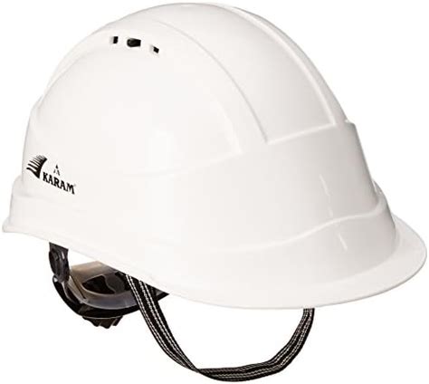 Udyogi HDPE Plastic Safety Helmet, Safety Hard Hat White HDPE Cap Style ...