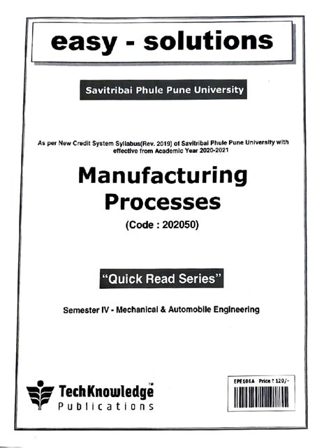 Manufacturing Processes (Code: 202050) - Easy Solutions for SPPU ...