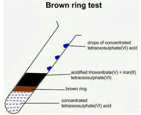 Explain brown ring test with the help of chemical equation - Brainly.in