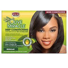 African Pride Olive Miracle Regular Deep Conditioning Anti-Breakage No ...