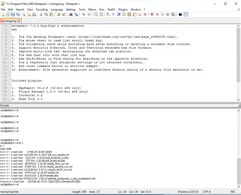 NppExec Notepad 的图像结果