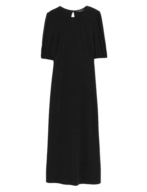 Buy Jersey Round Neck Midi Tea Dress at Marks & Spencer
