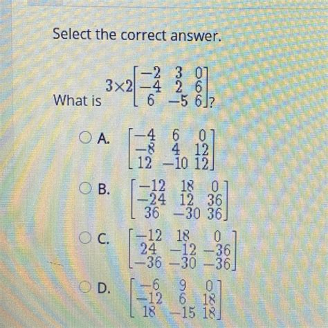 What is 3x2 [-2 3 0. -4 2 6. 6 -5 6.] - brainly.com