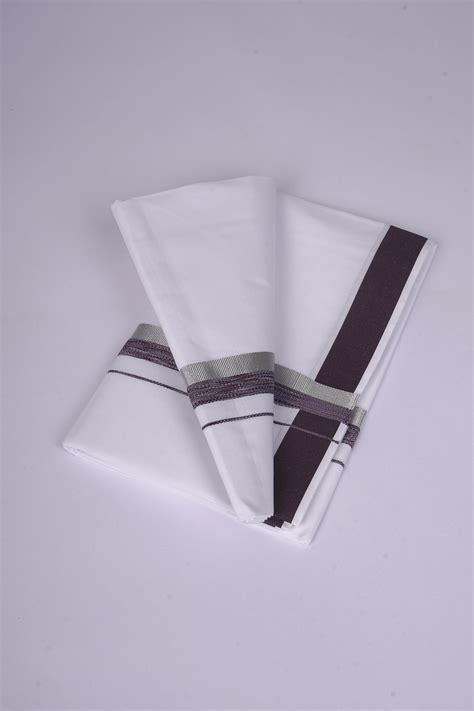 FS-124 W/S DHOTI 1.90 MTR - Silver Dark Violet
