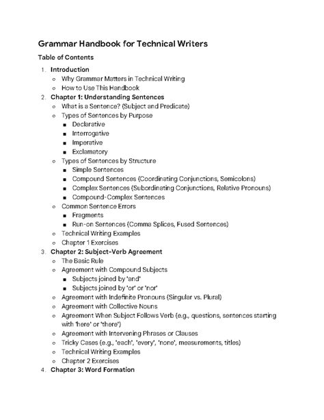Grammar Handbook for Technical Writers - Introduction Why Grammar ...
