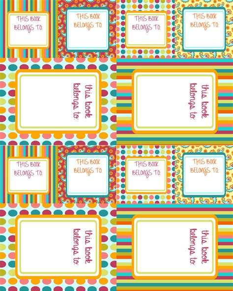 Book Labels Printable | Printable Labels