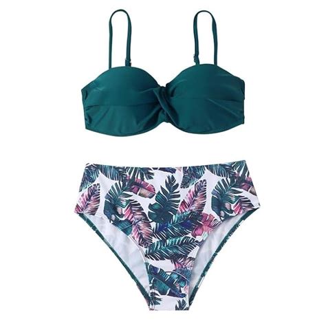 Two Piece Tropical Swimsuit – Purple Secret