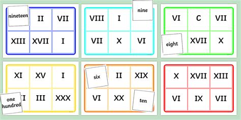 Roman Numerals Bingo and Lotto Pack - Roman Numerals Game