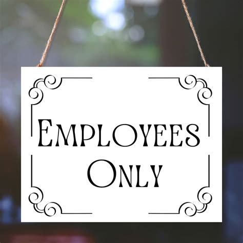 Free Printable Employees Only Sign - Find a Free Printable