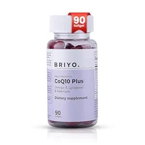 Briyo Highly absorbable CoQ10 100 mg Plus Omega-3 with Natural Form of ...