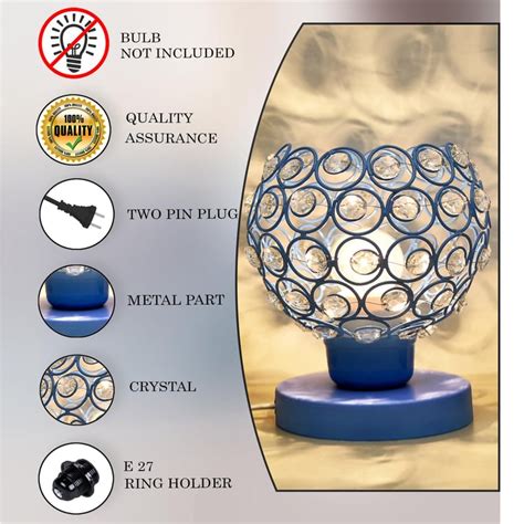 Buy HOMESAKE Metal and Crystal Table Lamp from Homesake at just INR 1600.0