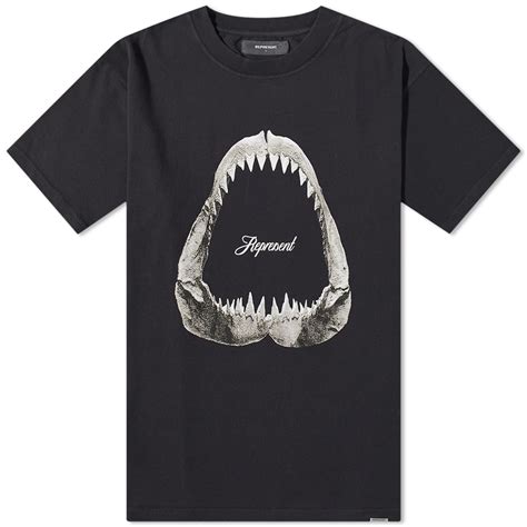 Represent Shark Jaws T-Shirt Off Black | END. (GB)