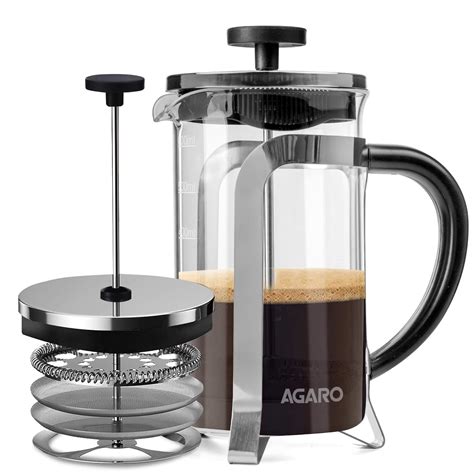 Buy AGARO Classic French Press Coffee And Tea Maker, Borosilicate Glass ...