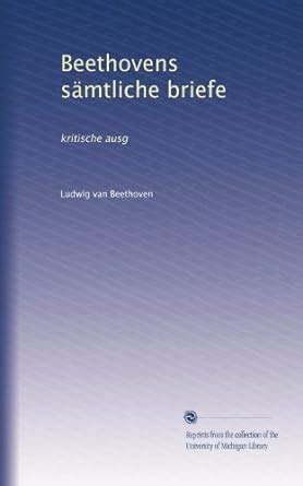 Beethovens sämtliche briefe: kritische ausg : Amazon.in: Books