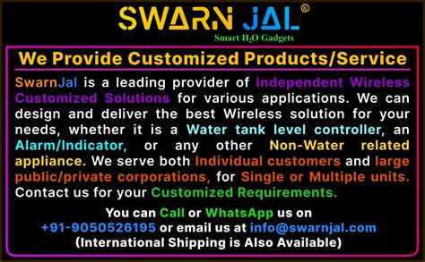 Swarn Jal® Wireless Water Level Indicator with Overflow and Reserve ...