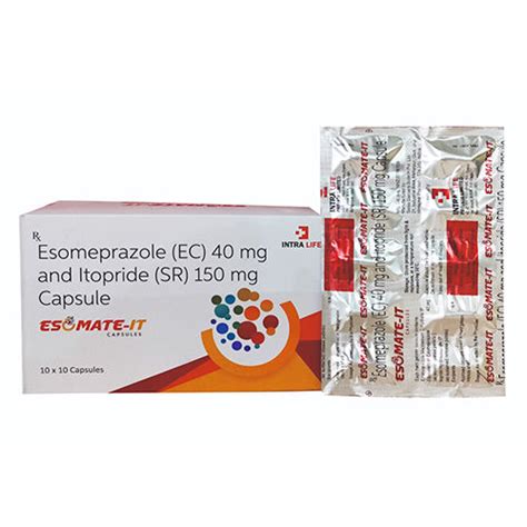 Buy Esomeprazole 40mg And Itopride 150mg Capsules at Best Price in India