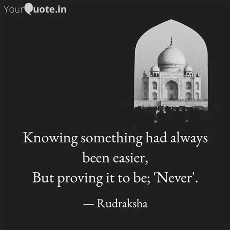 Knowing something had alw... | Quotes & Writings by Rudraksha Mayank💎 ...