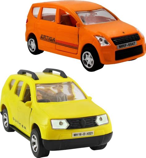 DEALbindaas Combo of Ertiga & Duster Cars Pull Back Die-Cast Door ...