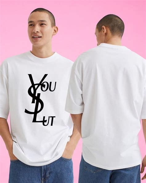 Ysl White Oversized Tshirt – TBS-THEBARGAINSTREET