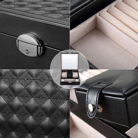 House of Quirk Jewelry Box Organizer Mirrored Jewelry Storage Chests ...
