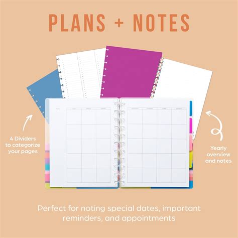 TheHappyPlanner Happy Planner Undated Plans + Notes Monthly Planner ...