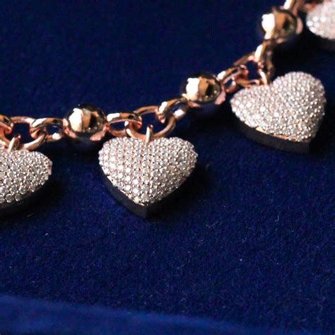 Gold & Diamond Heart Bracelet – Moissanite & CVD Drip – Iceluxury