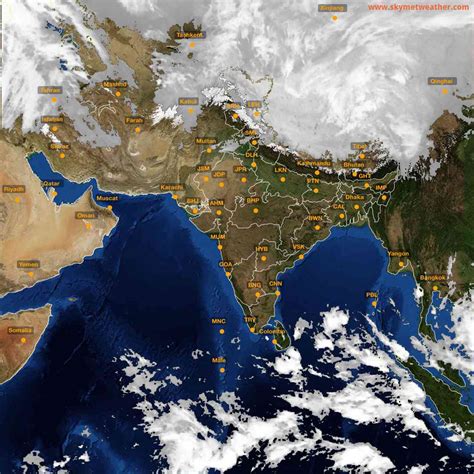 Live INSAT-3D Satellite Image India: Cloud & Rain Animation (2025) | Skymet