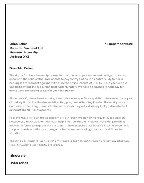 How To Write A Financial Aid Appeal Letter with Samples - Scholaroo