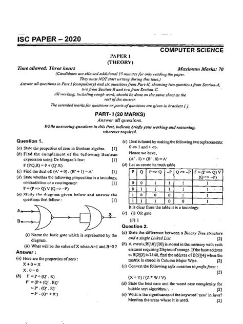 ISC Computer Science Solved Paper 的图像结果