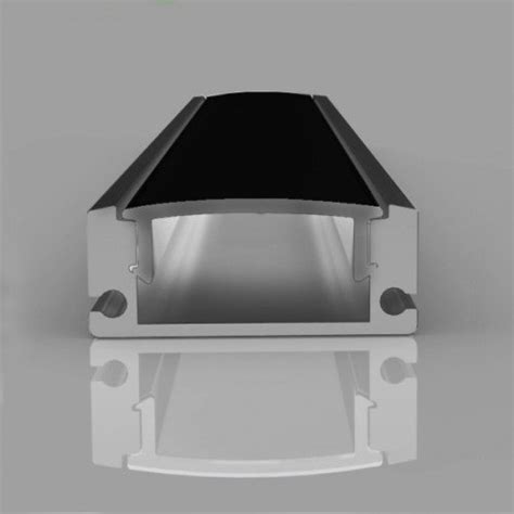 Aluminium Rectangular 17 x 7 mm black surface LED 2 Meter Profile ...