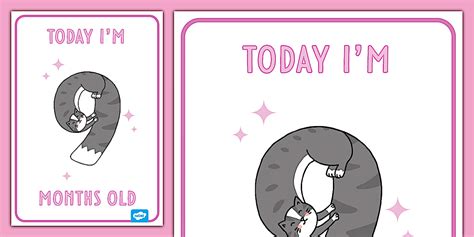 Today I'm 9 Months - Baby Milestone Poster (teacher made)